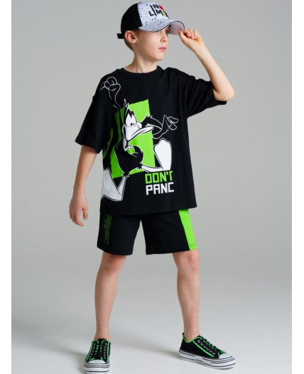 Шорты трикотажные для мальчиков черный,зеленый