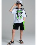 Шорты трикотажные для мальчиков черный,зеленый