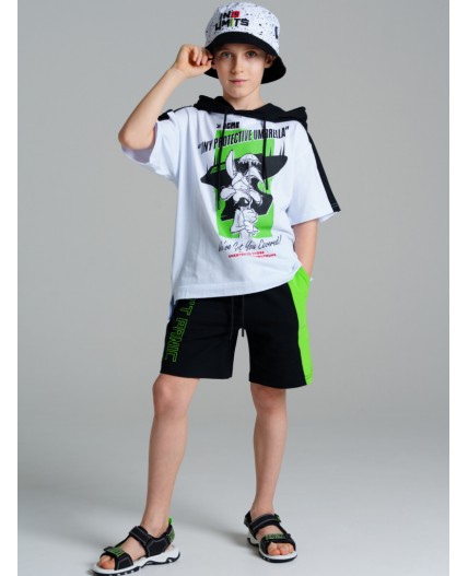 Шорты трикотажные для мальчиков черный,зеленый