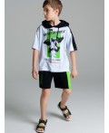 Шорты трикотажные для мальчиков черный,зеленый