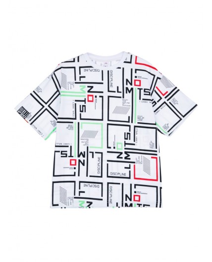 Фуфайка трикотажная для мальчиков (футболка) белый,черный