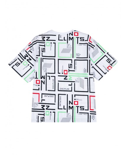 Фуфайка трикотажная для мальчиков (футболка) белый,черный