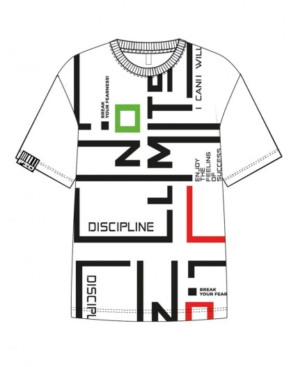 Фуфайка трикотажная для мальчиков (футболка) белый,черный