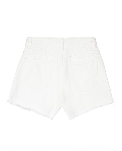 Шорты текстильные джинсовые для девочек белый