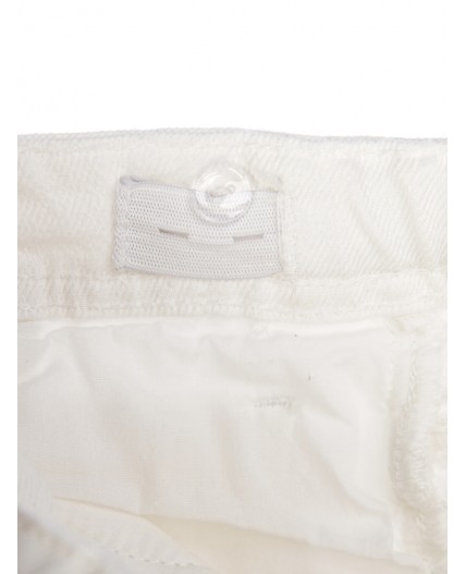 Шорты текстильные джинсовые для девочек белый