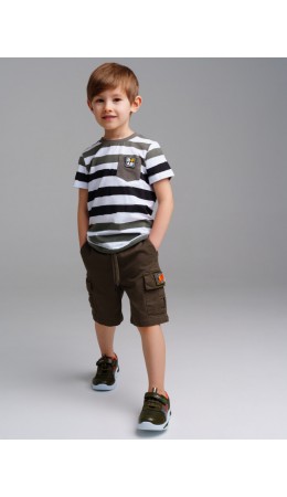 Шорты текстильные для мальчиков хаки