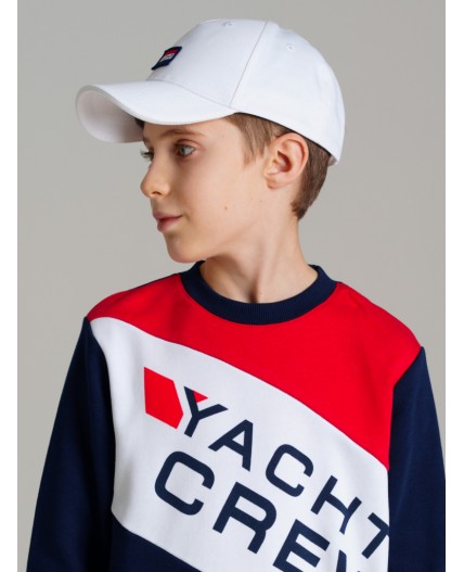 Кепка текстильная для мальчиков белый