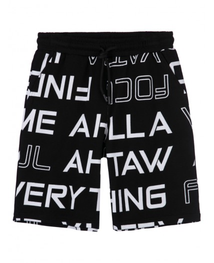 Шорты трикотажные для мальчиков черный,белый