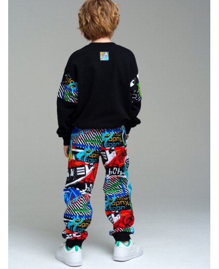 Брюки трикотажные для мальчиков разноцветный