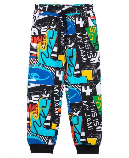 Брюки трикотажные для мальчиков разноцветный