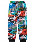 Брюки трикотажные для мальчиков разноцветный