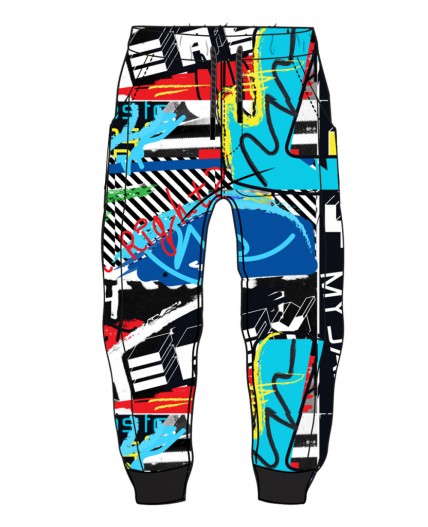 Брюки трикотажные для мальчиков разноцветный