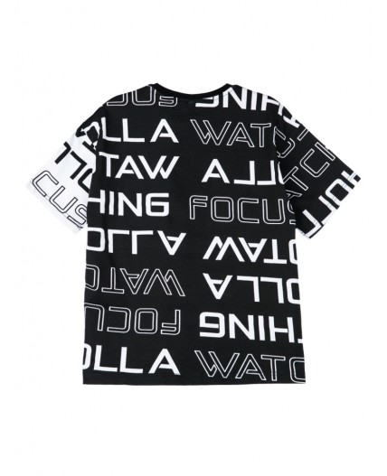 Фуфайка трикотажная для мальчиков (футболка) белый,черный