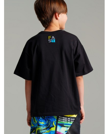 Фуфайка трикотажная для мальчиков (футболка) черный