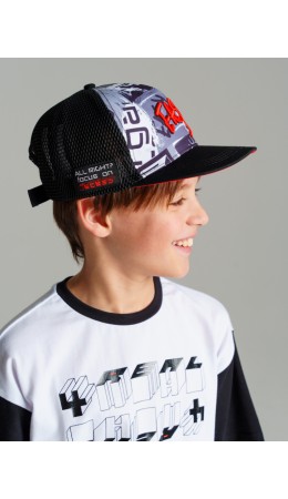 Кепка текстильная для мальчиков черный,красный,разноцветный