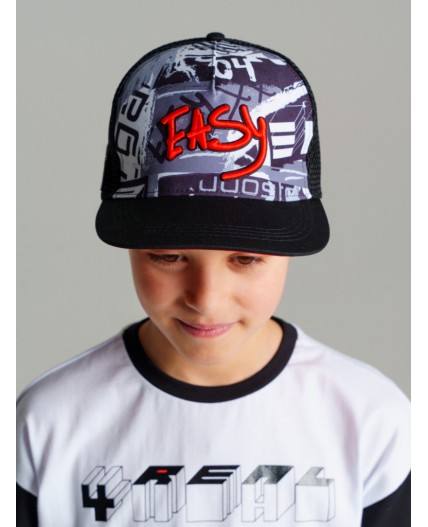 Кепка текстильная для мальчиков черный,красный,разноцветный