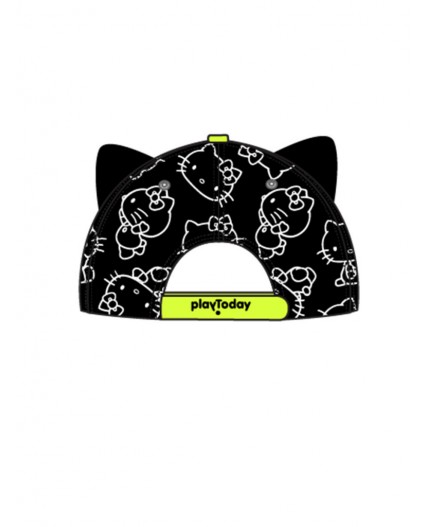 Кепка текстильная для девочек черный,светло-зеленый,белый