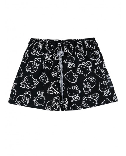 Шорты трикотажные для девочек черный,белый