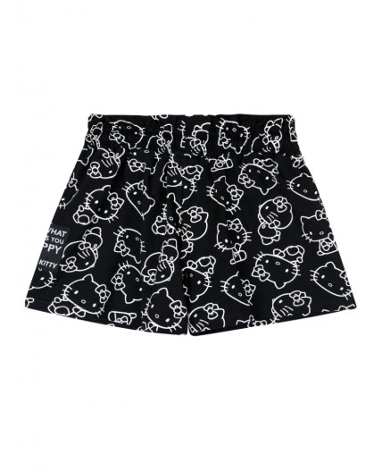 Шорты трикотажные для девочек черный,белый