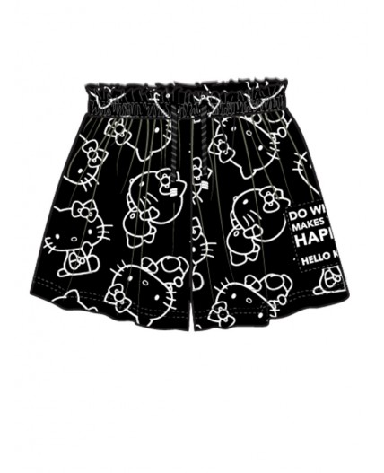 Шорты трикотажные для девочек черный,белый