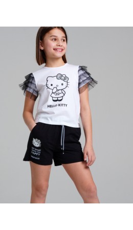 Шорты трикотажные для девочек черный