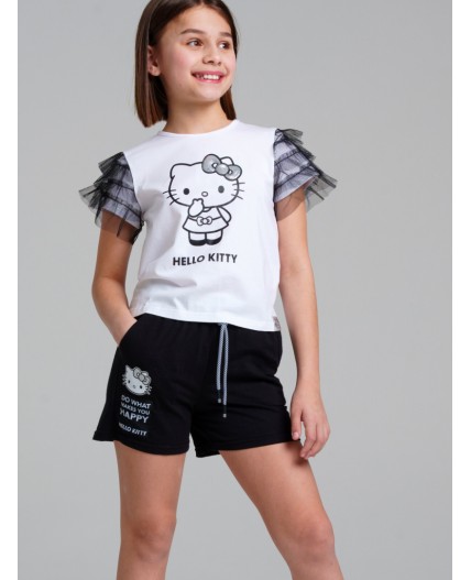 Шорты трикотажные для девочек черный