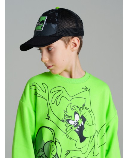 Кепка текстильная для мальчиков черный,зеленый