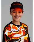 Кепка текстильная для мальчиков черный,оранжевый