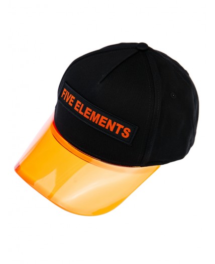 Кепка текстильная для мальчиков черный,оранжевый