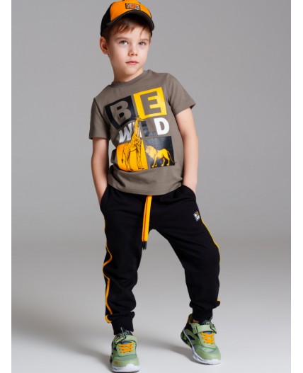 Фуфайка трикотажная для мальчиков (футболка) хаки