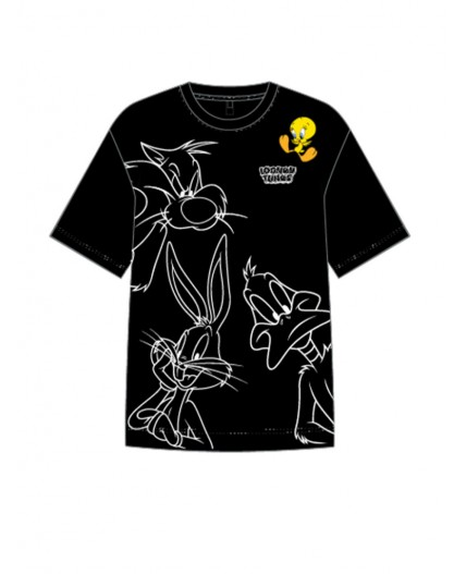 Фуфайка трикотажная для девочек (футболка) черный