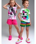 Шорты трикотажные для девочек, 2 шт в комплекте разноцветный