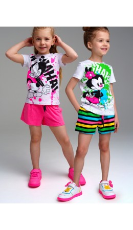 Шорты трикотажные для девочек, 2 шт в комплекте разноцветный