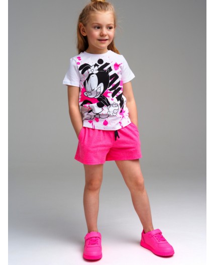 Шорты трикотажные для девочек, 2 шт в комплекте разноцветный