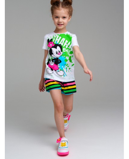 Шорты трикотажные для девочек, 2 шт в комплекте разноцветный