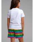 Шорты трикотажные для девочек, 2 шт в комплекте разноцветный