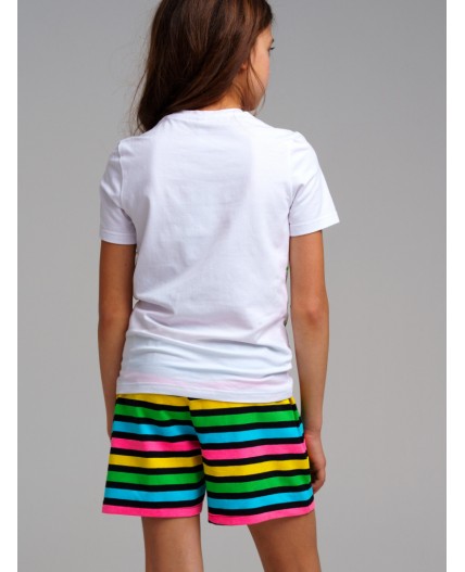 Шорты трикотажные для девочек, 2 шт в комплекте разноцветный