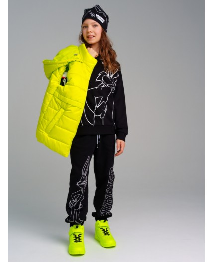 Брюки трикотажные для девочек черный