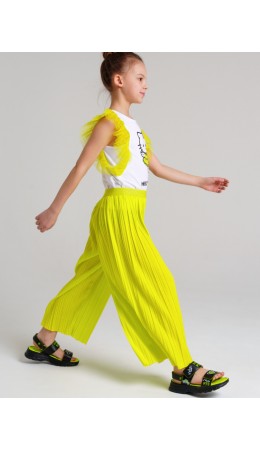 Брюки трикотажные для девочек светло-зеленый