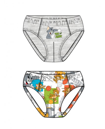 Трусы трикотажные для мальчиков - брифы, 2 шт в комплекте разноцветный,серый меланж