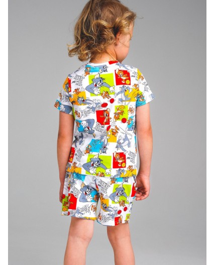 Пижама трикотажная для мальчиков разноцветный