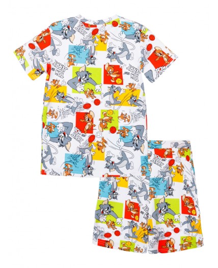 Пижама трикотажная для мальчиков разноцветный