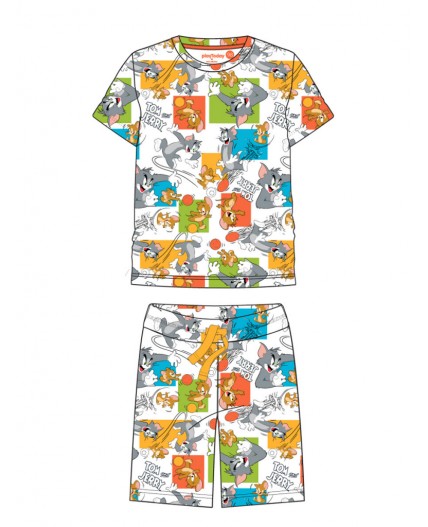 Пижама трикотажная для мальчиков разноцветный