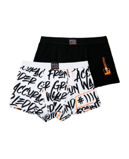 Трусы трикотажные для мальчиков - боксеры, 3 шт в комплекте черный,белый