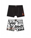 Трусы трикотажные для мальчиков - боксеры, 3 шт в комплекте черный,белый