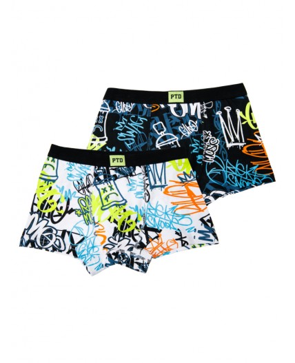 Трусы трикотажные для мальчиков - боксеры, 2 шт в комплекте разноцветный