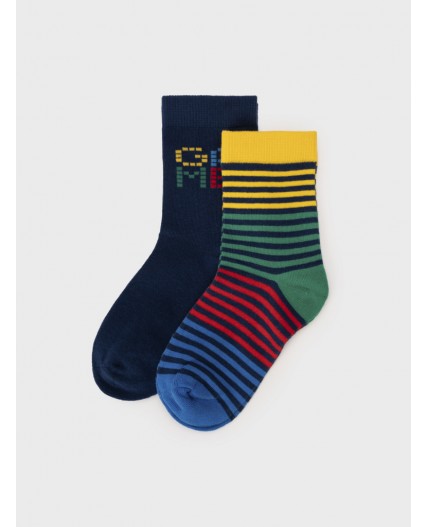 Носки трикотажные для мальчиков, 2 пары в комплекте разноцветный