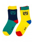 Носки трикотажные для мальчиков, 2 пары в комплекте разноцветный