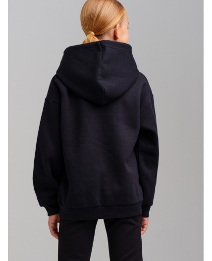 Толстовка трикотажная для девочек черный