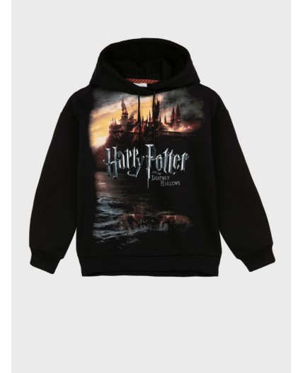 Толстовка трикотажная для девочек черный